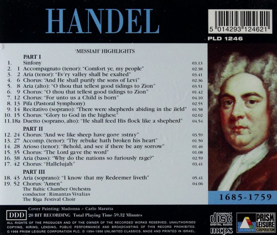 Handel: Messiah Highlights [CD]