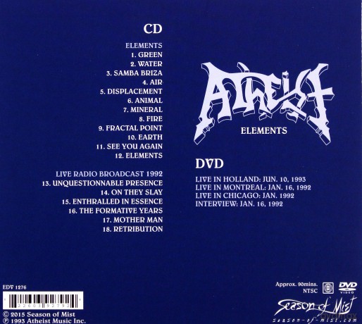 Atheist: Elements (Deluxe Edition) (digipack) [DVD]+[CD]