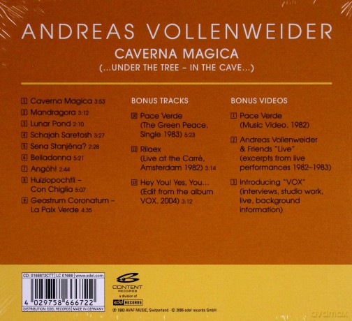 Andreas Vollenweider: Caverna Magica (digipack) [CD]