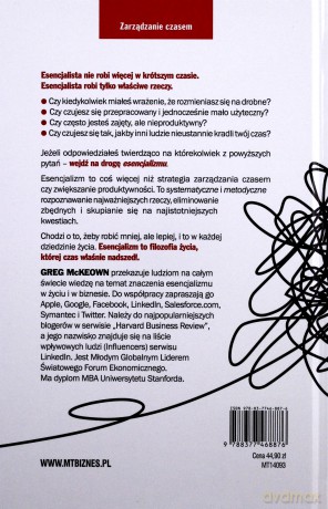 Esencjalista. Mniej, ale lepiej - Greg McKeown (twarda) [KSIĄŻKA]