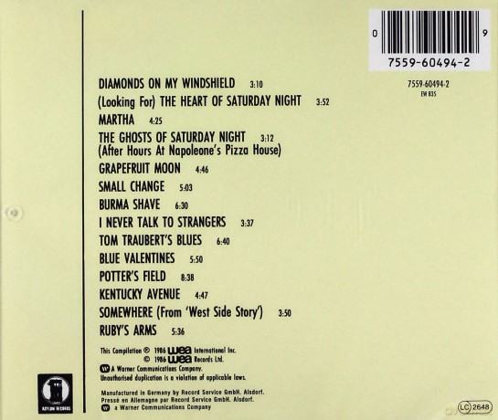Tom Waits: Asylum Years [CD]