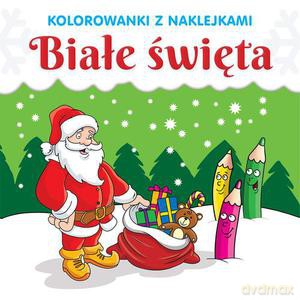 Kolorowanki z naklejkami. Białe święta [KSIĄŻKA]