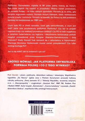 POzamiatane. Jak Platforma Obywatelska porwała Polskę - Piotr Gociek [KSIĄŻKA]