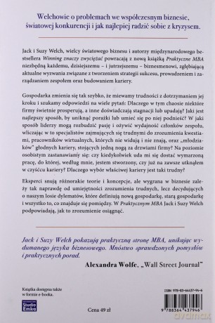 Praktyczne MBA. Jak mądrze zaplanować karierę, stworzyć wspaniały zespół, zdynamizować wzrost i wygrać - Jack Welch, Suzy Welch (twarda) [KSIĄŻKA]