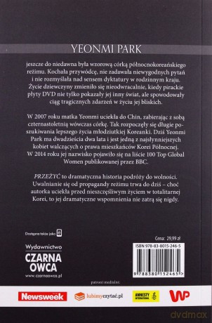 Przeżyć. Droga dziewczyny z Korei Północnej do wolności - Yeonmi Park [KSIĄŻKA]