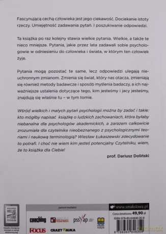 Wielkie i te nieco mniejsze pytania psychologii - Wiesław Łukaszewski [KSIĄŻKA]