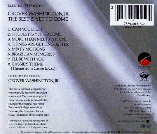 Grover Washington Jr.: The Best Is Yet To Come [CD]