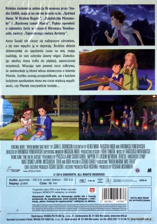 Studio Ghibli: Marnie. Przyjaciółka ze snów [DVD]
