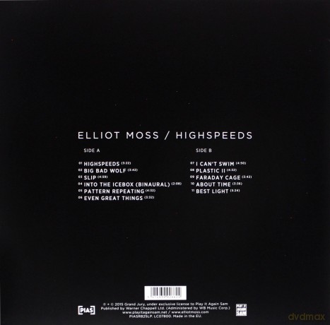 Elliot Moss: Highspeeds [Winyl]+[CD]