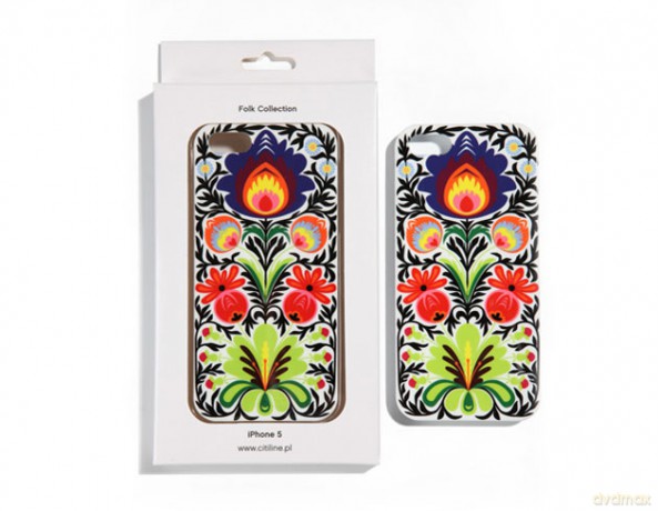 Etui iphone 5 biały folkowy