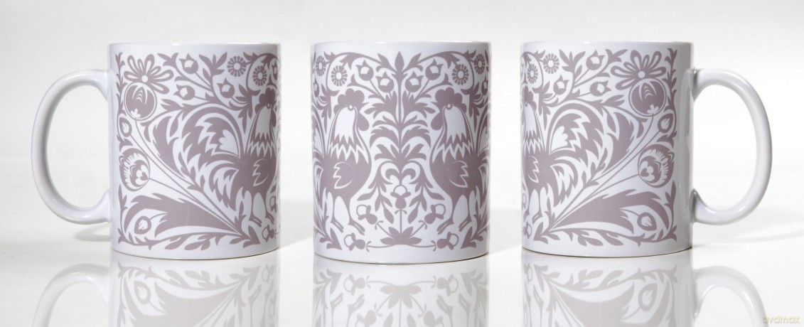 Kubek ceramiczny. Kogut gray