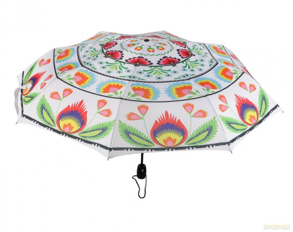 Parasol folk biały mały