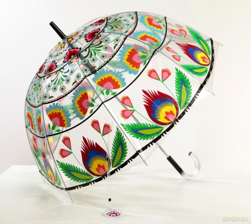 Parasol folk przeźroczysty duży