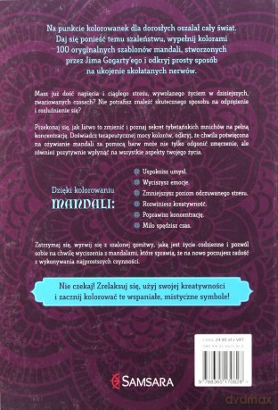 Relaksujące mandale. 100 antystresowych kreatywnych kolorowanek dla dorosłych - Jim Gogarty [KSIĄŻKA]