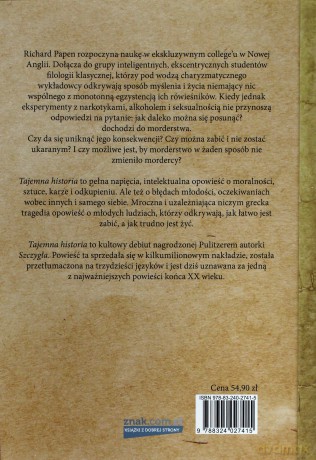 Tajemna historia - Donna Tartt (twarda) [KSIĄŻKA]