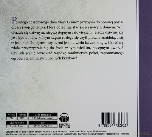 Tajemniczy ogród - Frances Hodgson-Burnett [AUDIOBOOK] [CD-MP3]