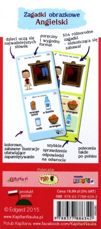 Zagadki obrazkowe. Angielski. Kapitan Nauka [KSIĄŻKA]