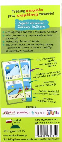 Zagadki obrazkowe. Zabawy logiczne. Kapitan Nauka - Magdalena Trepczyńska [KSIĄŻKA]