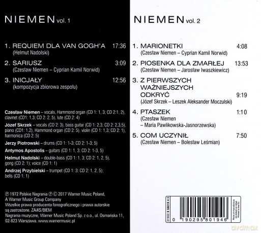 Czesław Niemen: Niemen vol. 1 - vol. 2 (Marionetki) [2CD]