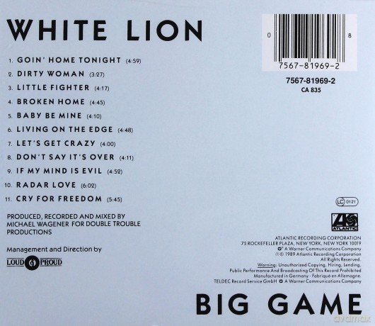 White Lion: Big Game [CD]