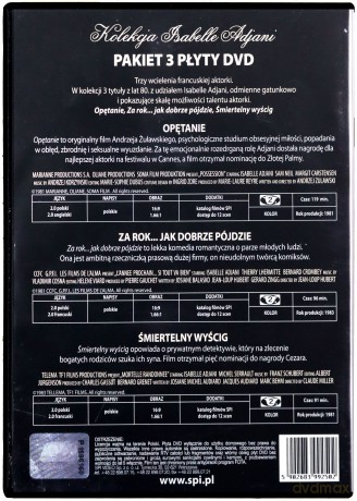 Kolekcja Isabelle Adjani: Opętanie / Za rok, jak dobrze pójdzie / Śmiertelny wyścig [3DVD]