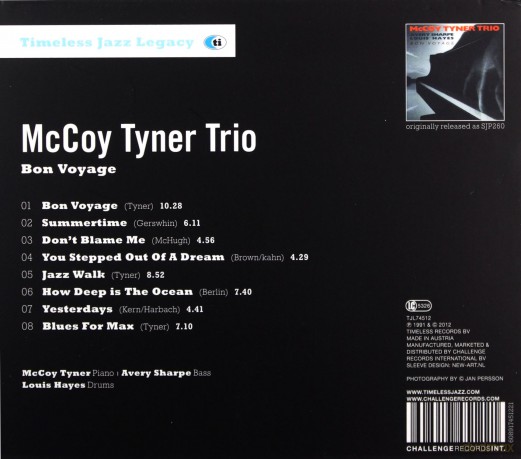 McCoy Tyner Trio: Bon Voyage [CD]