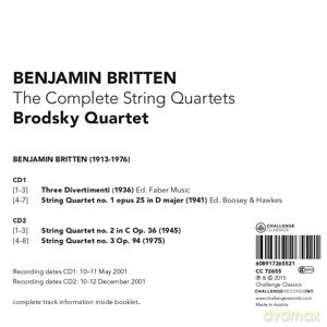 Brodsky Quartet: Britten: The Complete String Quartets [2CD]