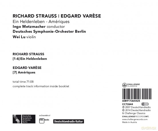 Ingo Metzmacher & Deutsches Symphonie-Orchester Berlin: Ein Heldenleben - Amériques [CD]