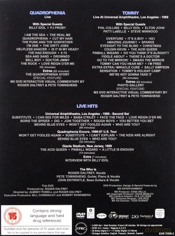 The Who: Tommy&Quadrophenia Live With Special Guests [3DVD]