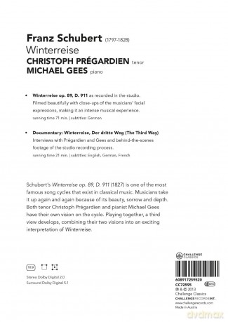Christoph Prégardien & Michael Gees: Franz Schubert: Winterreise [DVD]