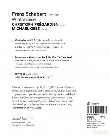 Christoph Prégardien & Michael Gees: Franz Schubert: Winterreise [Blu-Ray]+[CD]