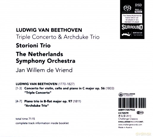 Storioni Trio & The Netherlands Symphony Orchestra: Ludwig van Beethoven: Triple Concerto & Archduke Trio [SACD]