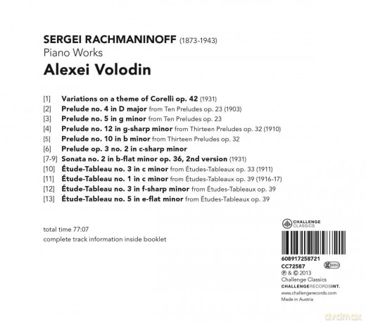 Alexei Volodin: Sergei Rachmaninoff: Piano Works [CD]
