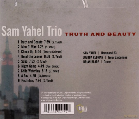 Sam Yahel: Truth And Beauty [CD]