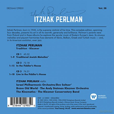 Itzhak Perlman: Klezmer And Tradition: Itzhak Perlman Plays Familiar Jewish Melodies [3CD]