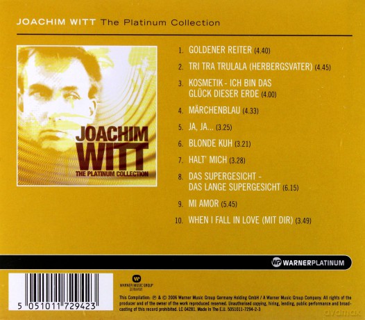 Joachim Witt: The Platinum Collection [CD]