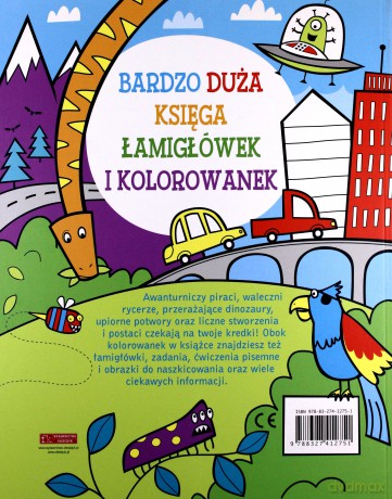Bardzo duża księga łamigłówek i kolorowanek - Nikalas Gatlow [KSIĄŻKA]