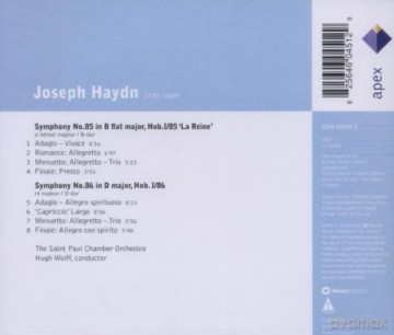 Wolff/St.Paul\'s Chamber Orch.: Haydn: Sinfonien Nr.85+86 [CD]