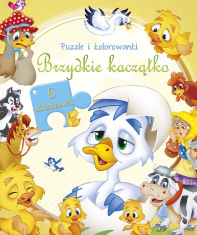 Brzydkie kaczątko. Puzzle i kolorowanki (twarda) [KSIĄŻKA]
