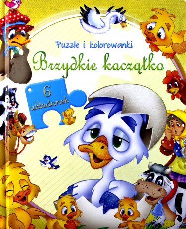 Brzydkie kaczątko. Puzzle i kolorowanki (twarda) [KSIĄŻKA]