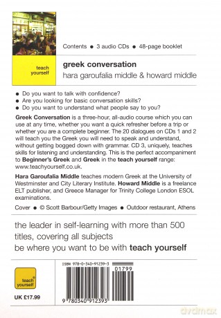 Greek conversation - Hara Garoufalia Middle, Howard Middle (twarda) [KSIĄŻKA]+[3CD]