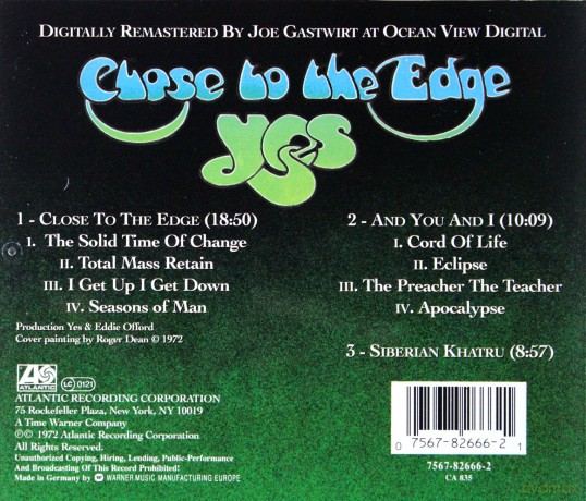 Yes: Close To The Edge (Remastered) [CD]
