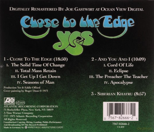 Yes: Close To The Edge (Remastered) [CD]