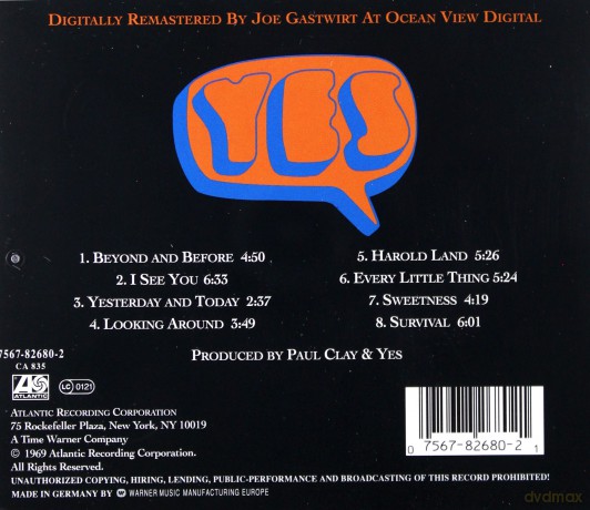 Yes: Yes (Remastered) [CD]