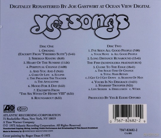 Yes: Yessongs (Remastered) [2CD]