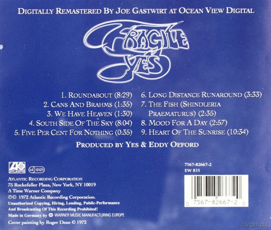 Yes: Fragile (Remastered) [CD]
