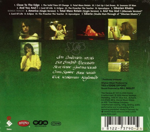 Yes: Close To The Edge (digipack) [CD]