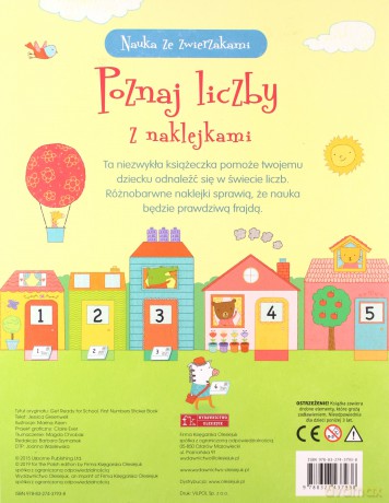 Nauka ze zwierzakami. Poznaj liczby z naklejkami - Jessica Greenwell [KSIĄŻKA]