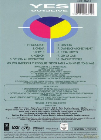 Yes: 9012 Live [DVD]