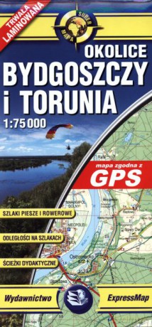 Okolice Bydgoszczy i Torunia. Laminowana mapa w skali 1:75 000